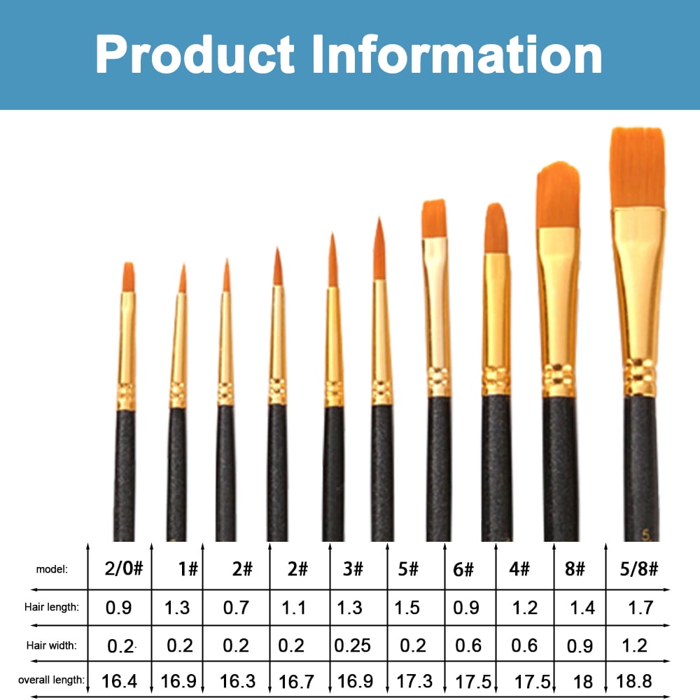 Rabbitale Lot De 20 Pinceaux Bleus Et Violets Clairs En Nylon