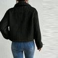 thumbnail image 3 of Women's Short Wool Button-Down Lapel Warm Puffy Coat with Pockets, 3 of 8