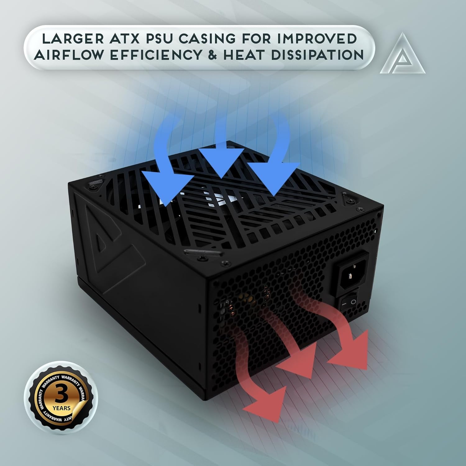 Apevia ATX-SL850W Soul 850W ATX 3.0 & 3.1 Compatible, Fully Modular, PCIe 5.1 12V-2x6 Connector ATX Active PFC, DC to DC Converter Design, 140mm Silent Fan, RoHS Compliance, Gaming Power Supply
