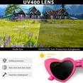 thumbnail image 6 of KANASTAL Heart Sunglasses Pink Womens Mens Trendy UV400 Protection Love Sun Glasses for Party, Wedding, Valentine's Day, Daily Wear, 6 of 7