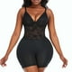 thumbnail image 2 of Body moldeador de entrepierna con tirantes ajustados de encaje para mujer, 2 of 9
