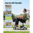 thumbnail image 3 of QEASET 4 Wheel Mobility Scooter,Mobility Scooter for Adults, Senior, Electric Powered Chargeable Device for Travel, Gifts for the elderly, 3 of 15