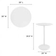 thumbnail image 5 of Modway Lippa 28" Round Modern Lacquered MDF Wood Bar Table in White, 5 of 8