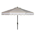 thumbnail image 2 of SAFAVIEH Vienna 11' Market Crank Round Patio Umbrella, Beige/White, 2 of 5