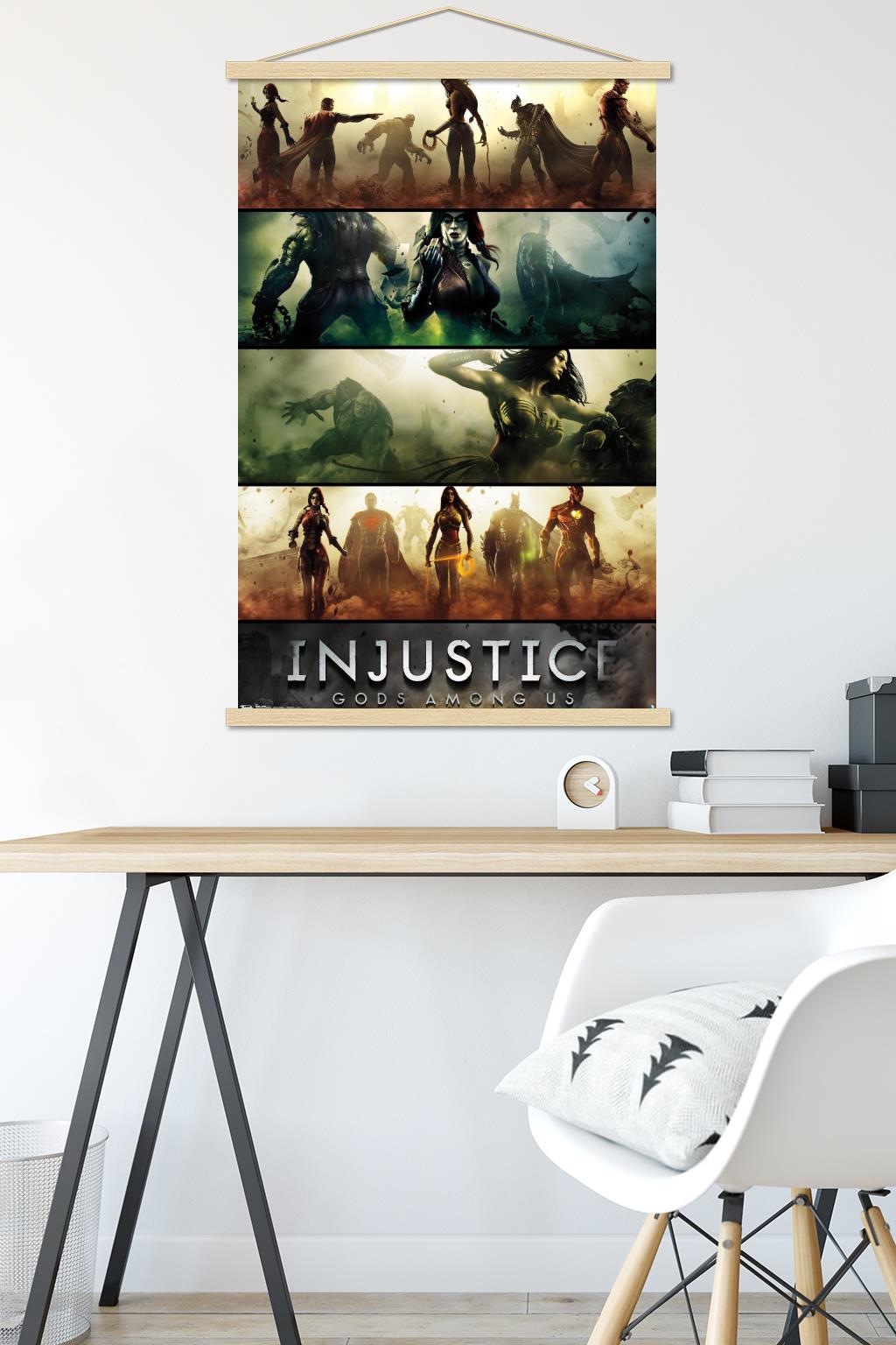 DC Comics VIdeo Game - Injustice: Gods Among Us - Bane Wall Poster with Wooden Magnetic Frame, 22.375" x 34"