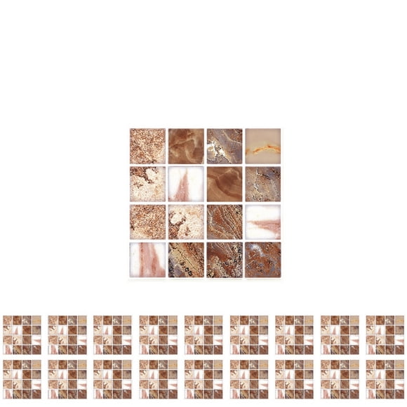 ZZkhGO Autocollants de Carreaux en Cristal, Autocollants de Sol Autocollants et Résistants à l'Usure, Dosseret Pelable et Autocollant pour Cuisine Salle de Bain, Décalcomanies Murales Bricolage pour Carreaux de Chambre Buanderie