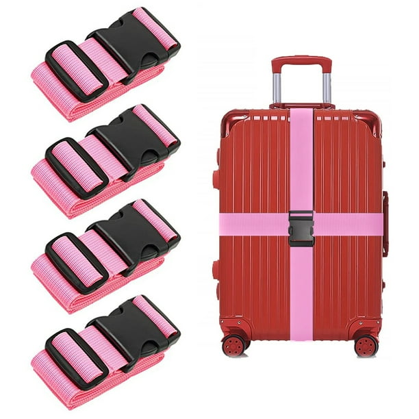 QINXIN Adjustable Luggage Straps Tear-resistant Suitcase Strap Cross Safety  Belt With Quick Release Buckle 