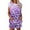 02 Purple, variant on Weiqiqre Summer Two Piece Sets for Women Short Sleeve Top With Capri Pants 2 piece sets for Women Summer Pajamas Lounge Set