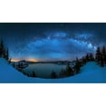 thumbnail image 3 of Zhu, Hua 14x10 Black Modern Framed Museum Art Print Titled - Starry Night Over The Crater Lake, 3 of 5