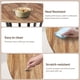 thumbnail image 4 of Space-saving round dining mesa para 4 con almacenamiento y metal legs, brown, 4 of 7