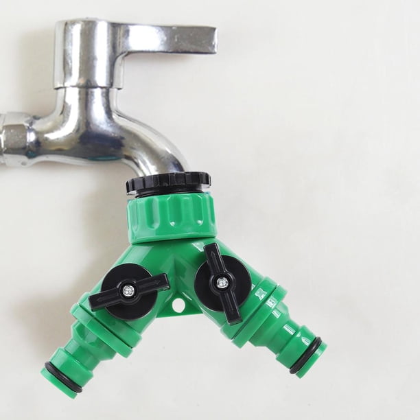 Grifo de jardín 3/4 junta de tubería de agua de distribución tipo Y boquilla pequeña de doble cabezal Hugtrwg Para estrenar