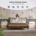 thumbnail image 7 of LED Nightstand Modern Night Stand for Bedroom Bedside Table with 3 Wood Drawers End Side Table, 7 of 7