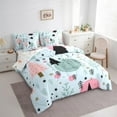 thumbnail image 3 of Manfei Kawaii Xmas Tree Bedding Comforter Set 7pcs, Blue Dreamy Christmas Queen Bedding Sets, Teens Kids Boys Girls Reversible Queen Sheet Sets, Super Cozy Room Decor, 3 of 7