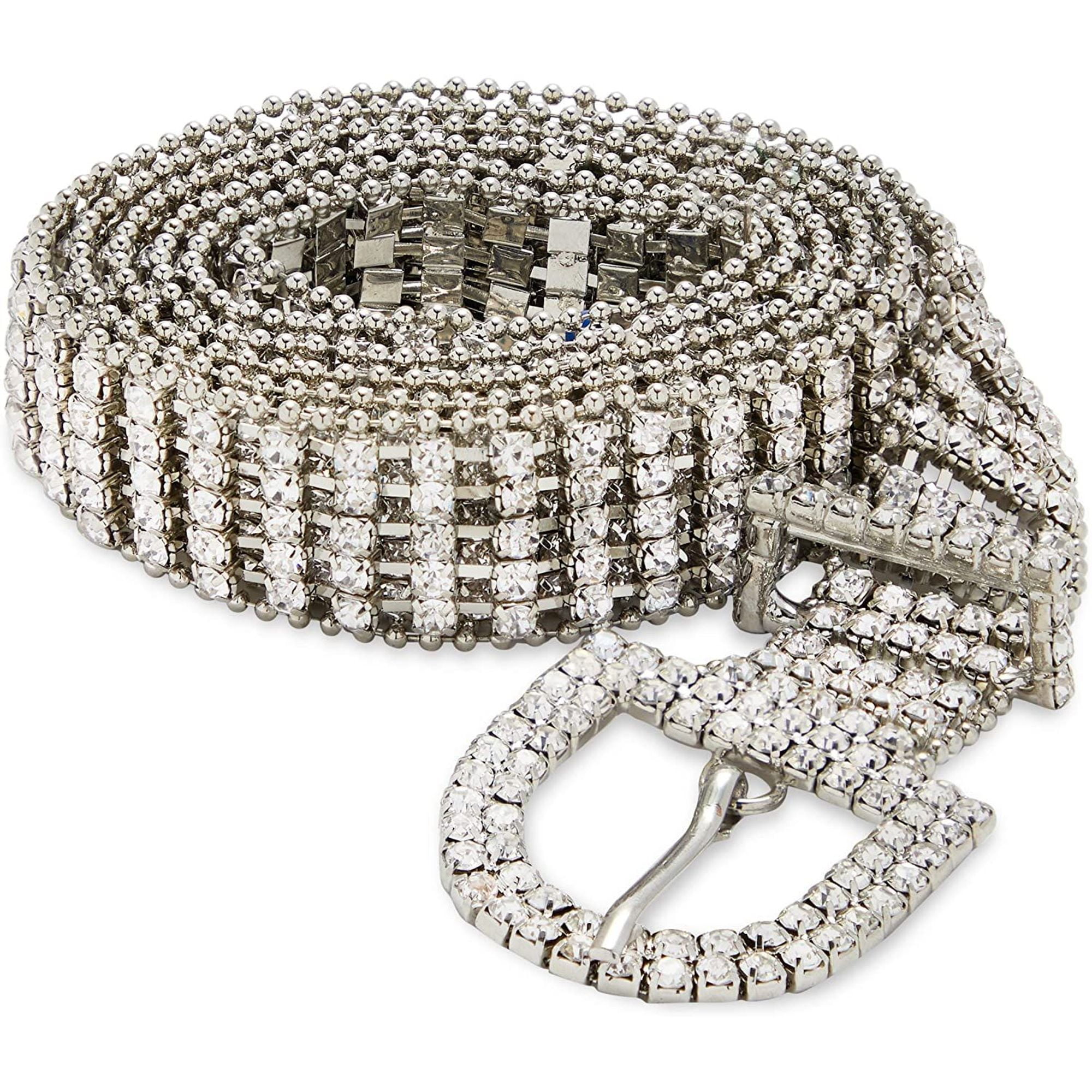 silver sparkly belt for dress