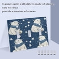 thumbnail image 6 of WOBOGO Cute Polar Bears Pattern 2-hole Switch Plates PC Flame Retardant Plastic Material Glossy Finish Smooth Touch 4.56x4.48x0.27in, 6 of 8