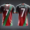 thumbnail image 2 of Camiseta de manga corta de verano 24/25 para hombre, con estampado 3D de Cristiano Ronaldo n.º 7, transpirable, cómoda y absorbente del sudor, de manga corta, 2 of 4