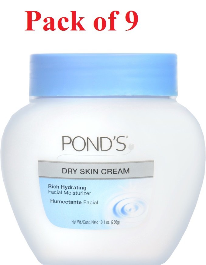 Pond's Facial Moisturizer Rich Hydrating Dry, Oily Skin, 10.1oz, 9-Pack
