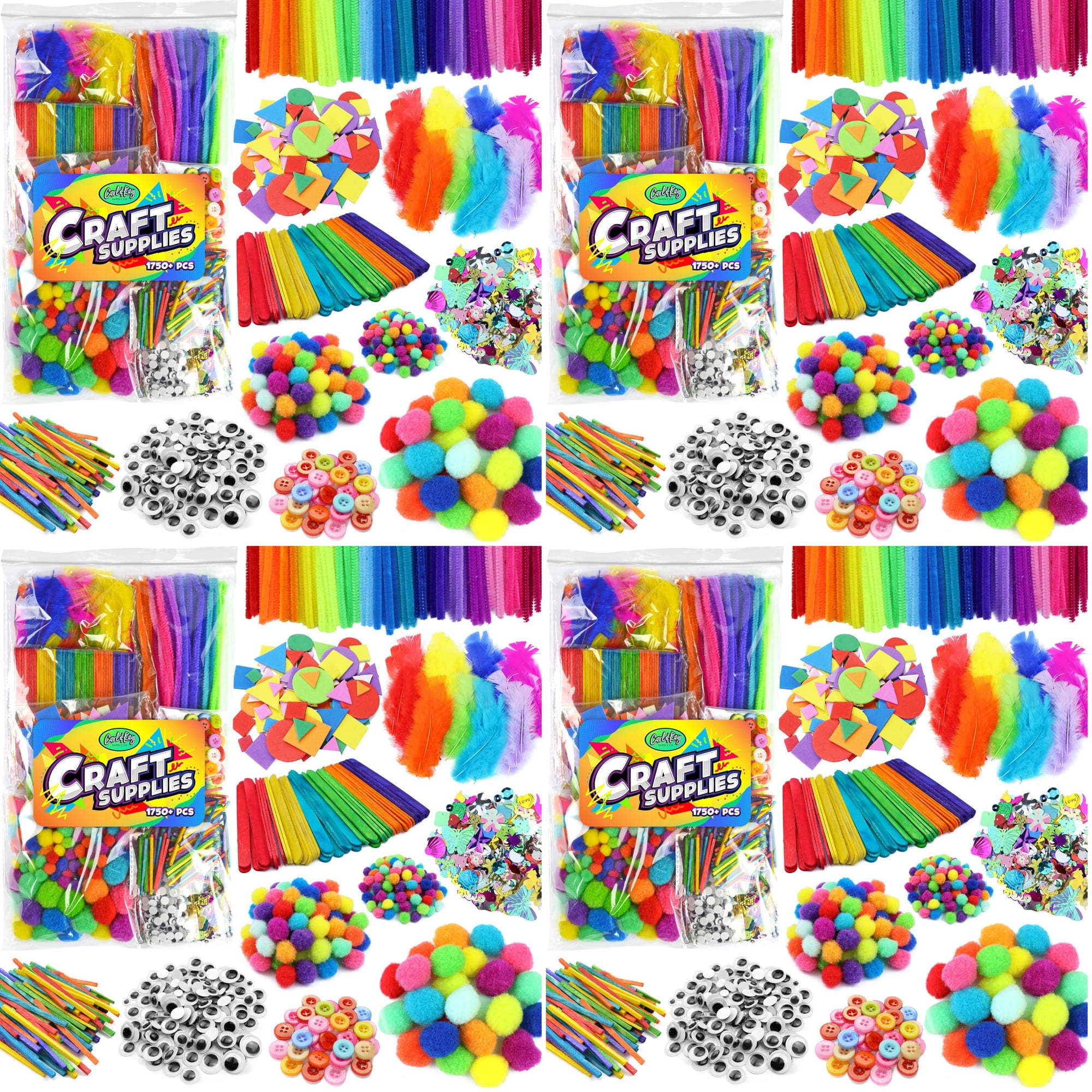 Arts & Crafts Supplies Kits & Materials Set for Kids Toddler