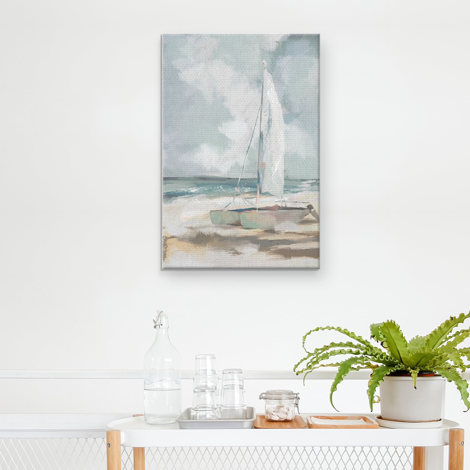Masterpiece Art Gallery Windblown Coastal Sail by Studio Arts Canvas Art Print 24" x 36"