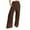 Brown, variant on VERUGU Wide Leg Trousers Womens Loose Pants High Waist Straight Comfortable Casual Solid Pants Pink XXXL