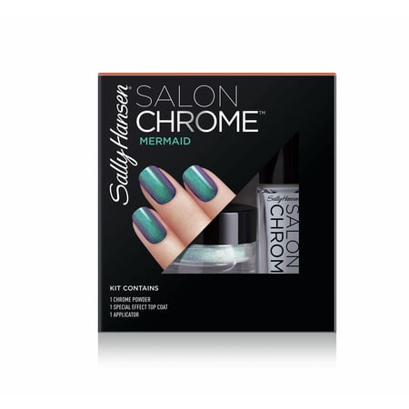 Sally Hansen Salon Chrome Metallic Nail Kit, Mermaid 240, 1 Kit