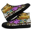 thumbnail image 4 of Autism Awareness Halloween High Top Canvas Shoes Sneakers Black Size 4.5, 4 of 7