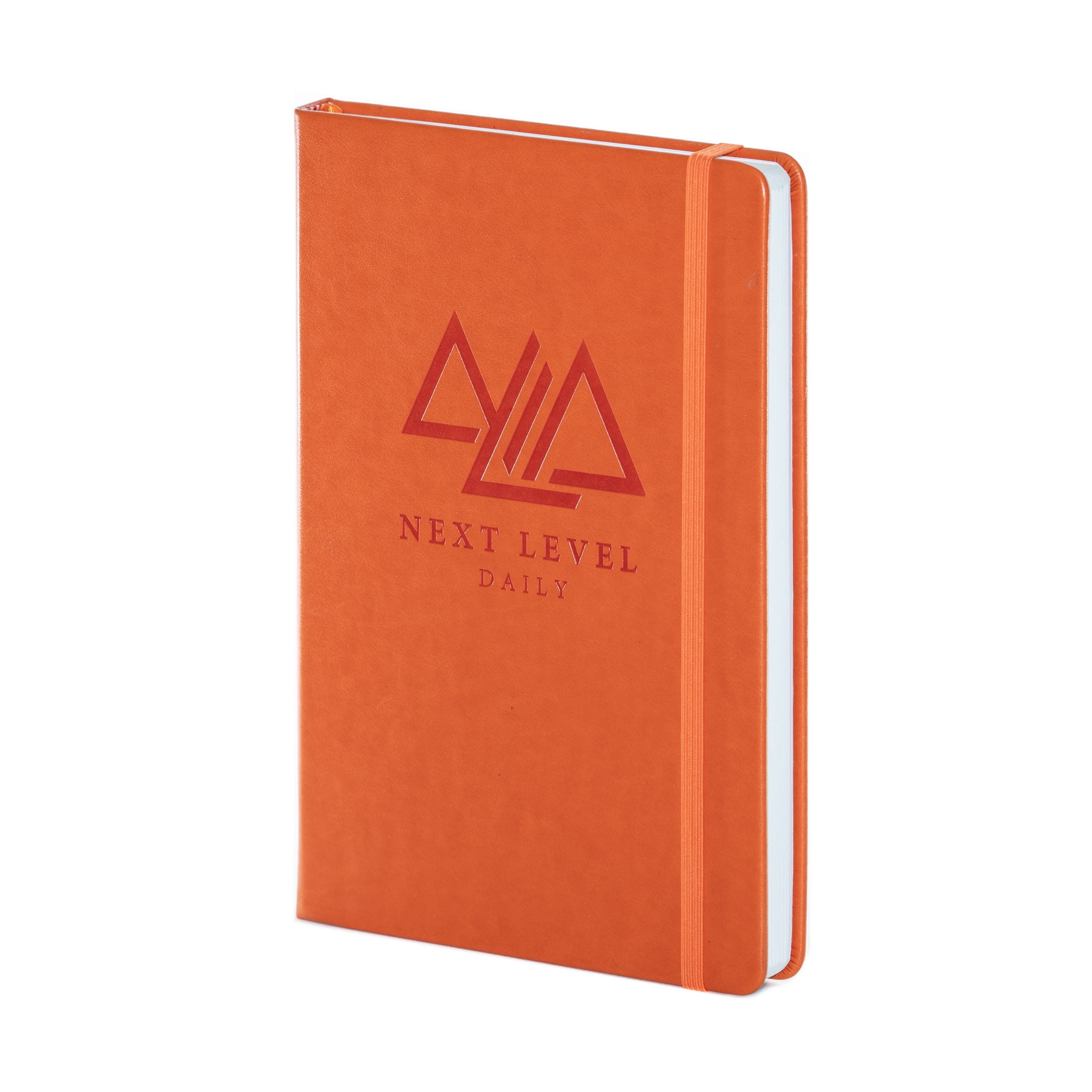 Next Level Daily Planner | High Performance Daily Action Planner for Productivity, Happiness, Time Management | Habit Tracker, Gratitude Journal – Undated, Hardcover (Orange)