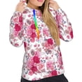 thumbnail image 4 of KLL Peonies And Roses for Womens Pullover Hoodie with Pocket Hooded Long Sleeve Shirts Sweatshirt for Women-X-Large, 4 of 7
