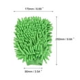 thumbnail image 2 of Uxcell Large Double-Side Microfiber Soft Chenille Dusting Wash Mitten Green, 2 of 5