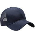 thumbnail image 2 of YAOBAMM Mesh Splicing Hat Summer Solid Color Extended Brim Adjustable Baseball Hat for Men Ideal for Sports Running with Sunscreen Visor and Mesh Splicing Hat, 2 of 7