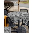 thumbnail image 5 of Outdoor Tablecloth with Umbrella Hole for Patio/Picnic/Party/Camping, Farmhouse Country Waterproof Table Cloth Square Cover Washable, Vintage French Garden Horse Swan (60"x 60"), 5 of 8