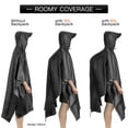 thumbnail image 5 of AGPTEK Reusable Rain Ponchos with Hood & 1 Pouch for Adults, Hiking, Camping, Black, 5 of 7