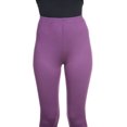 thumbnail image 2 of White Mark Cotton Solid Leggings- 201-Purple - Small, 2 of 4