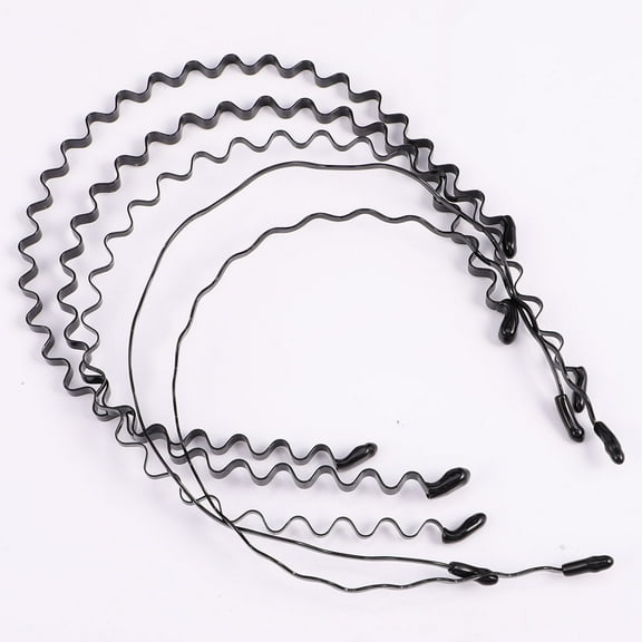 WHAMVOX Wavy Spring Sports Headband for Men Women Lightweight Metal Antislip Hair Accessories 10 Pieces