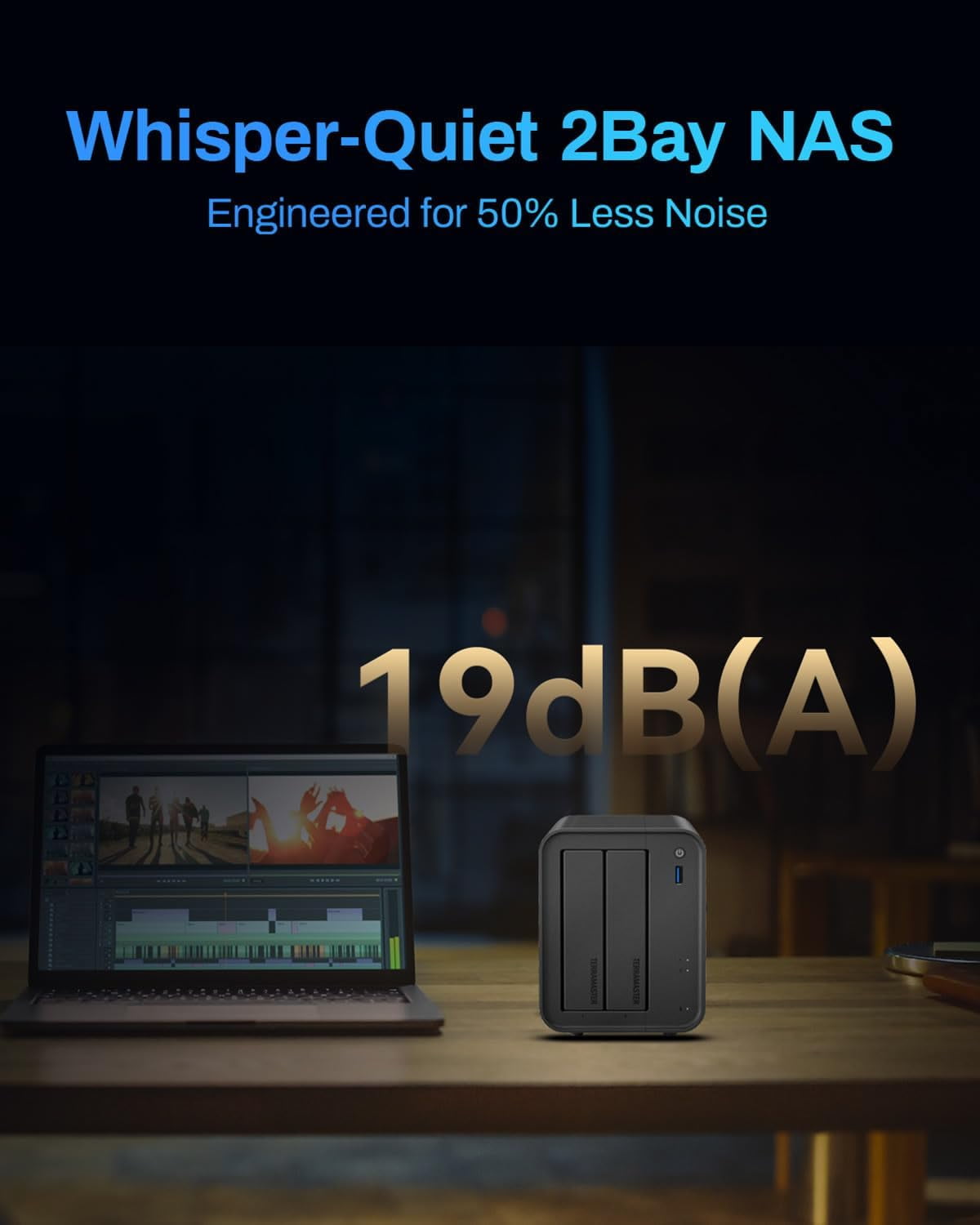 TERRAMASTER F2-425 2-Bay NAS Storage - Intel x86 Quad-Core CPU, 4GB RAM, 2.5GbE LAN, Network Attached Storage Multimedia Server for Home Users (Diskless)