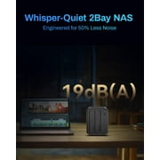 TERRAMASTER F2-425 2-Bay NAS Storage - Intel x86 Quad-Core CPU, 4GB RAM, 2.5GbE LAN, Network Attached Storage Multimedia Server for Home Users (Diskless)