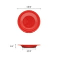 thumbnail image 2 of Excellante Color Pure Red Melamine Dinnerware Collection 6.5 Inch Wide Rim Round Plate, Comes in Dozen, 2 of 2