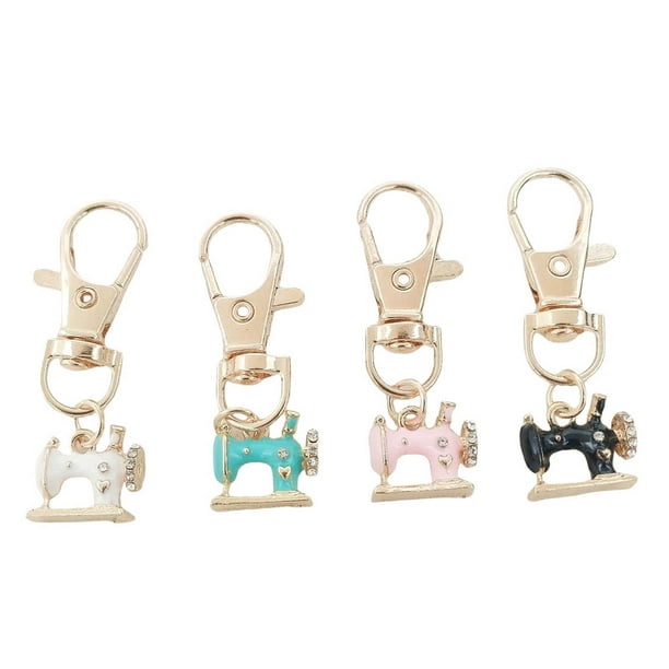 Mini máquinas de coser llaveros: un recuerdo con significado Llaveros novedosos de metal con forma de máquina de coser. Mini colgantes únicos para mujeres y niñas, para bolsos y bolsos.