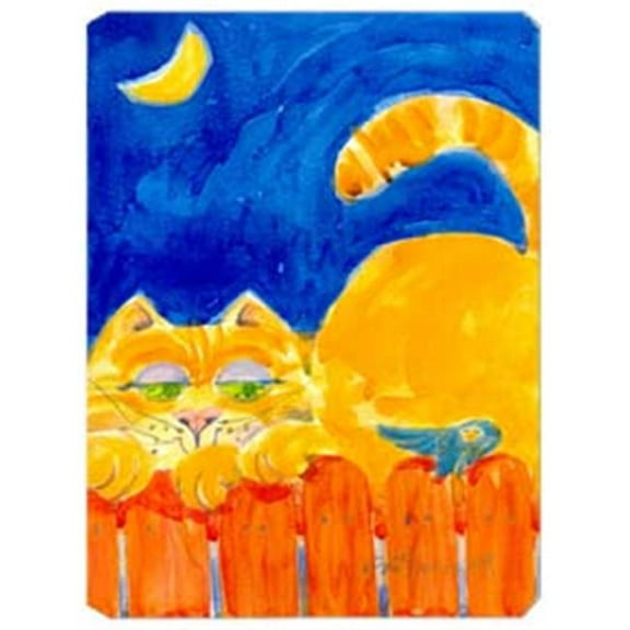 Carolines Treasures Orange Tabby Cat on the fence Mouse Pad- Hot Pad Or Trivet