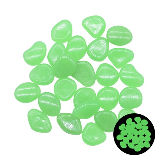Fyeme Luminous Pebbles Stones 50PC Dark Growing Garden Pebbles for Family Outdoor Walkway Terrace Lawn Garden Yard Fish Tank Decor
