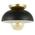 thumbnail image 6 of JONATHAN Y Paulina 8.5" 1-Light Classic Industrial Iron LED Flush Mount, Black/Gold Painting, JYL1327A, 6 of 10