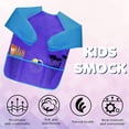 thumbnail image 2 of Ksopiavobs 2 Pack Kids Art Smocks Toddler Smock Waterproof Artist Painting Aprons Long Sleeve with 3 Pockets for Age 2-6 Years, 2 of 4