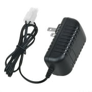 PwrON RC Battery Charger Compatible with 6.0V-9.6V NiMH/NiCd Battery Packs, 12V 300mA AC Plug Charger w/ Standard Tamiya Connector Compatible with RC Hobbies, Airsoft Battery Packs