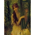 thumbnail image 3 of Ernest Hébert 15x18 Black Modern Framed Museum Art Print Titled - Music (Agathe Calmel) (1882), 3 of 5