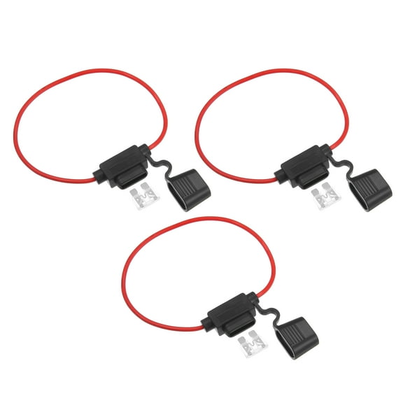 Unique Bargains 3 Set DC 12V 16 Gauge Car in Line ATC Blade Style Inline Fuse Holder with 25A Standard Fuse