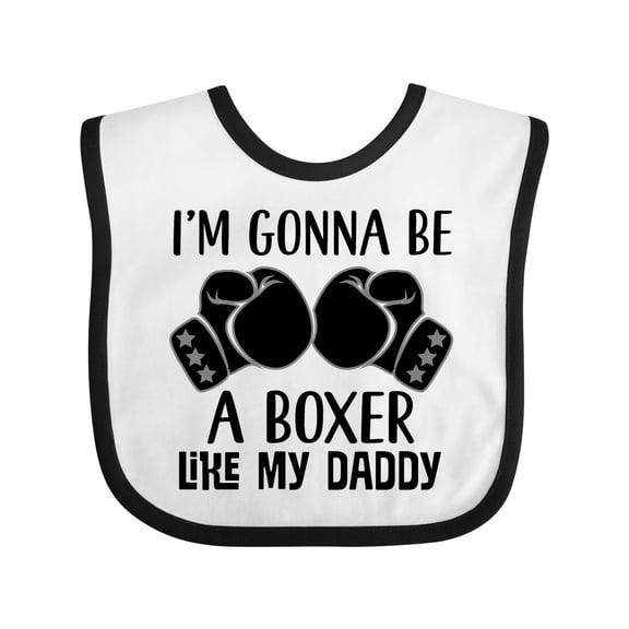 Inktastic Boxer Like Daddy Boxing Boys or Girls Baby Bib