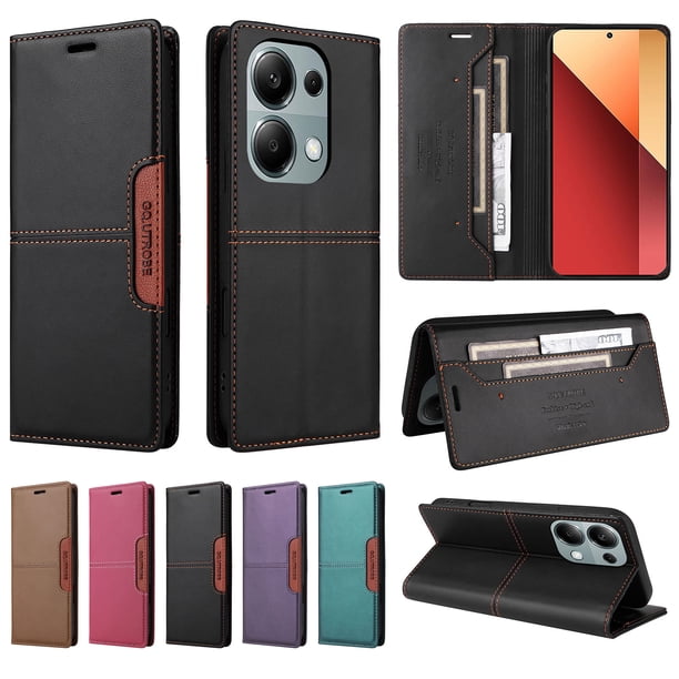 Funda Cartera GANGXUN para Xiaomi Redmi Note 13 Pro 4G – Ranuras para Tarjetas, Bloqueo RFID