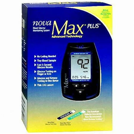 Nova Max Plus Blood Glucose Meter Nova Max Plus Meter Kit 10 (Best Blood Ketone Meter 2019)
