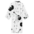 SKYSONIC Mens Robe Lightweight Kimono, Music Repeat Acoustic Guitar