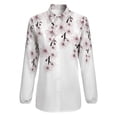 thumbnail image 4 of Cherry Blossoms with Falling Flowers Long Sleeve Blouse Woman Streetwear Casual Shirts Summer Oversize Woman Streetwear Clothing Birthday Present, 4 of 7